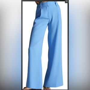 Anthropologie Size M Powder Blue Exquise Pleated Trouser, Wide Leg Pant